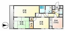 オークハイツ神明1 3DKの間取図画像