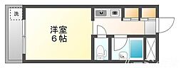 ヴィラ大倉 1Kの間取図画像