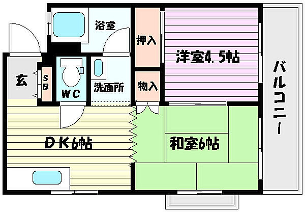 兵庫県神戸市東灘区住吉宮町３丁目(賃貸マンション2DK・2階・36.50㎡)の写真 その2