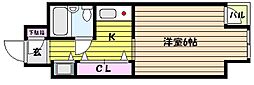 if115 1Kの間取図画像