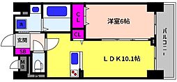 クラシェス深江 1LDKの間取図画像