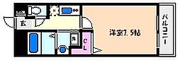 クラシェス北青木 1Kの間取図画像