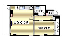 NYビル 1LDKの間取図画像