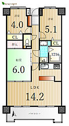 ダイアパレス国分寺 3LDKの間取図画像