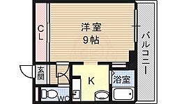 エルベ27 1Kの間取図画像