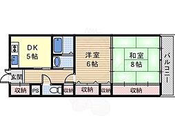 スミイチビル 2DKの間取図画像