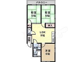 野中ハイツA棟  ｜ 大阪府藤井寺市野中４丁目（賃貸アパート3LDK・2階・53.46㎡） その2