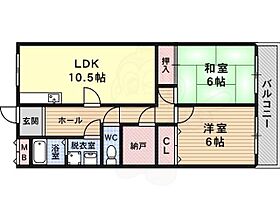 グリーンコート川西  ｜ 大阪府富田林市新家２丁目（賃貸マンション2LDK・4階・54.00㎡） その2