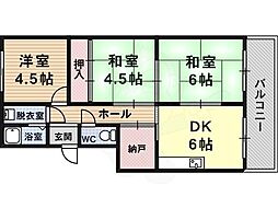 マンションふじなみ 3SDKの間取図画像