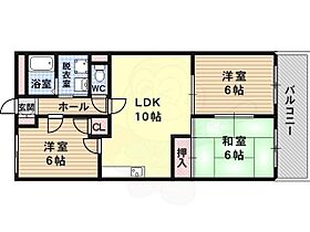 パールハイツ21 305 ｜ 大阪府柏原市平野１丁目（賃貸マンション3LDK・3階・60.00㎡） その2