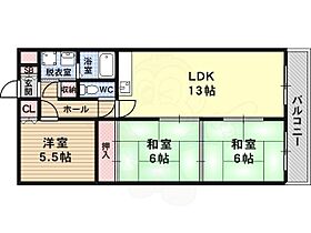 メゾンファミーユ  ｜ 大阪府柏原市国分市場１丁目（賃貸マンション3LDK・2階・65.05㎡） その2