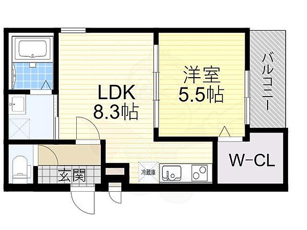 大阪府柏原市法善寺１丁目(賃貸アパート1LDK・2階・35.40㎡)の写真 その2