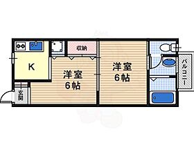 シエルブルーコーポ  ｜ 大阪府柏原市国分本町６丁目（賃貸アパート2K・2階・29.81㎡） その2