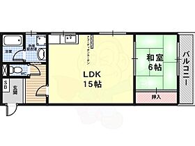 ドミール藤井寺  ｜ 大阪府藤井寺市小山新町（賃貸マンション1LDK・3階・43.00㎡） その2