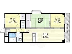 ルモンドオサカベ  ｜ 大阪府八尾市刑部３丁目（賃貸マンション3LDK・6階・67.00㎡） その2