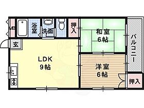 杉本マンションA棟  ｜ 大阪府藤井寺市沢田１丁目（賃貸マンション2LDK・2階・46.50㎡） その2