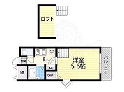 ミューシャマンション 1Kの間取図画像
