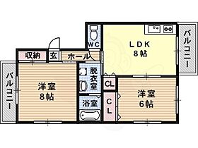 細井マンション  ｜ 大阪府羽曳野市古市３丁目（賃貸マンション2LDK・2階・50.00㎡） その2