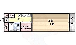 ゴールドハイツ 1Kの間取図画像