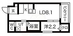 エヌエムキャトフヴァンドゥーズ 3階1LDKの間取り