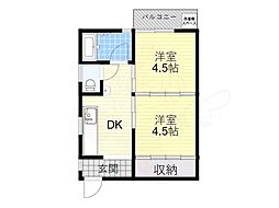 恵マンション 1DKの間取図画像