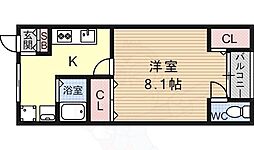 大発マンション 1Kの間取図画像