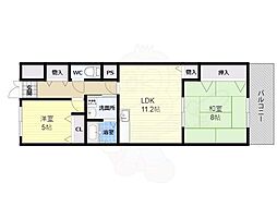 スミイチビル 2LDKの間取図画像