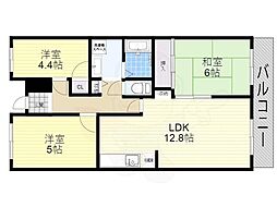 カサベルデ大正 3LDKの間取図画像