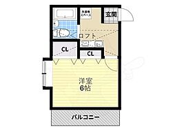 ステュディオカリーノ 1Kの間取図画像