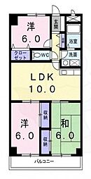 アルカザーレ国分西 3LDKの間取図画像