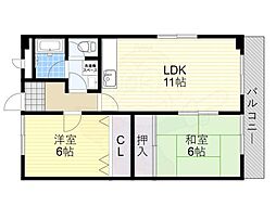 ボナール.シャトー 2LDKの間取図画像