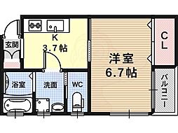 ルミエール恵我之荘 2階