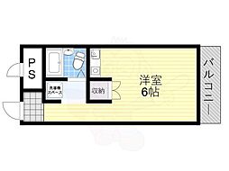 グレープ本町 ワンルームの間取図画像