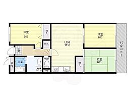松原小川園ローレルコート 3LDKの間取図画像