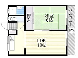 アクアハイツ 1LDKの間取図画像