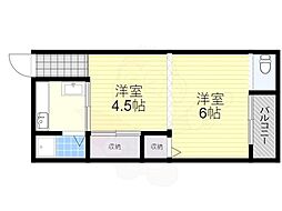 明美マンション ワンルームの間取図画像