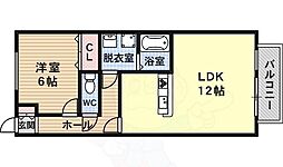 クレールヒルズ 1LDKの間取図画像