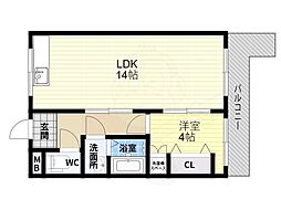 グレイスフルコーポイチカワ 1LDKの間取図画像