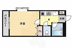 センターフィールドパート3 1Kの間取図画像