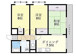 ガーデン成法 3DKの間取図画像