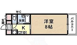 メゾン・エルセラーン 1Kの間取図画像