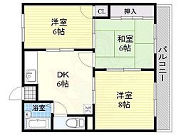 アイディル島泉 3DKの間取図画像