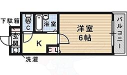 ハートフル藤井寺 1Kの間取図画像