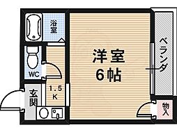 レジュールイガ 1Kの間取図画像