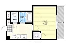 北本町プラザ2 1Kの間取図画像