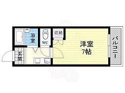 フルハウス 1Kの間取図画像