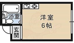ウィズテリア東阪田 ワンルームの間取図画像