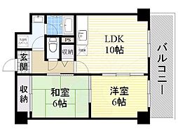 ヴェルジュール21 2LDKの間取図画像
