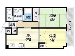 エトワールすみいち 2DKの間取図画像