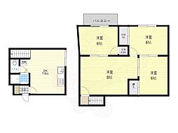 シャトールメール 3DKの間取図画像